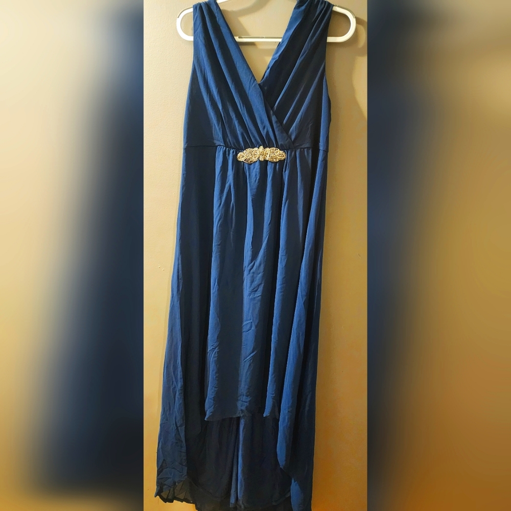 Blue High Low Gown